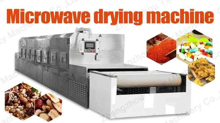 Microwave tunnel dryer