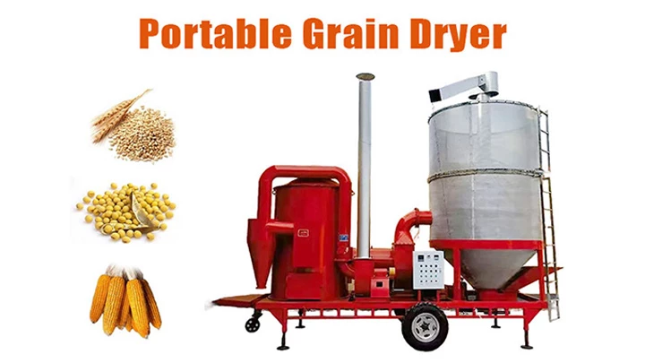 Portable grain drying machine